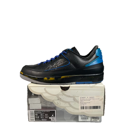 Jordan 2 Low Off White Black Blue (2021) Size 10 USED s23560