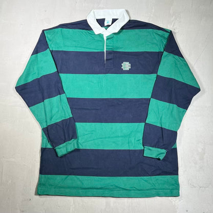 Eric Emanuel EE Blue/Green Longsleeve Rugby Size XL USED x18654