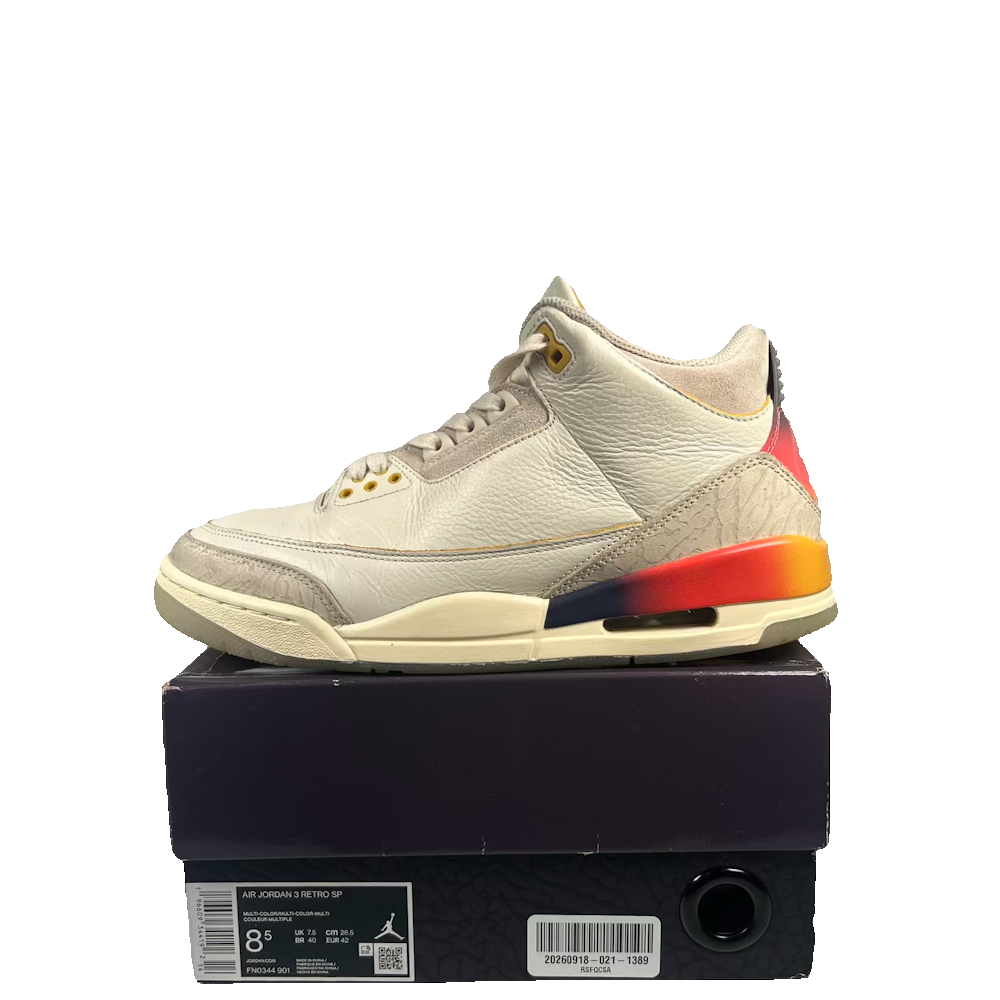 Jordan 3 J Balvin Medellin Sunset (2023) Size 8.5 USED s23812