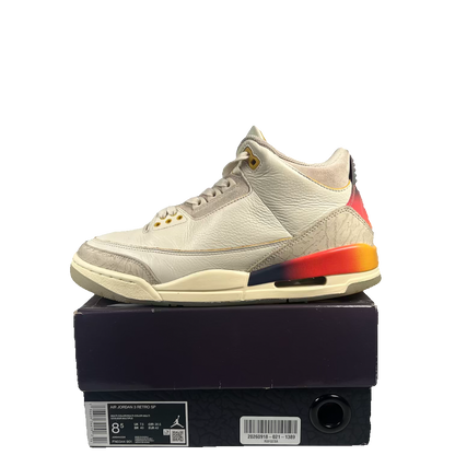Jordan 3 J Balvin Medellin Sunset (2023) Size 8.5 USED s23812