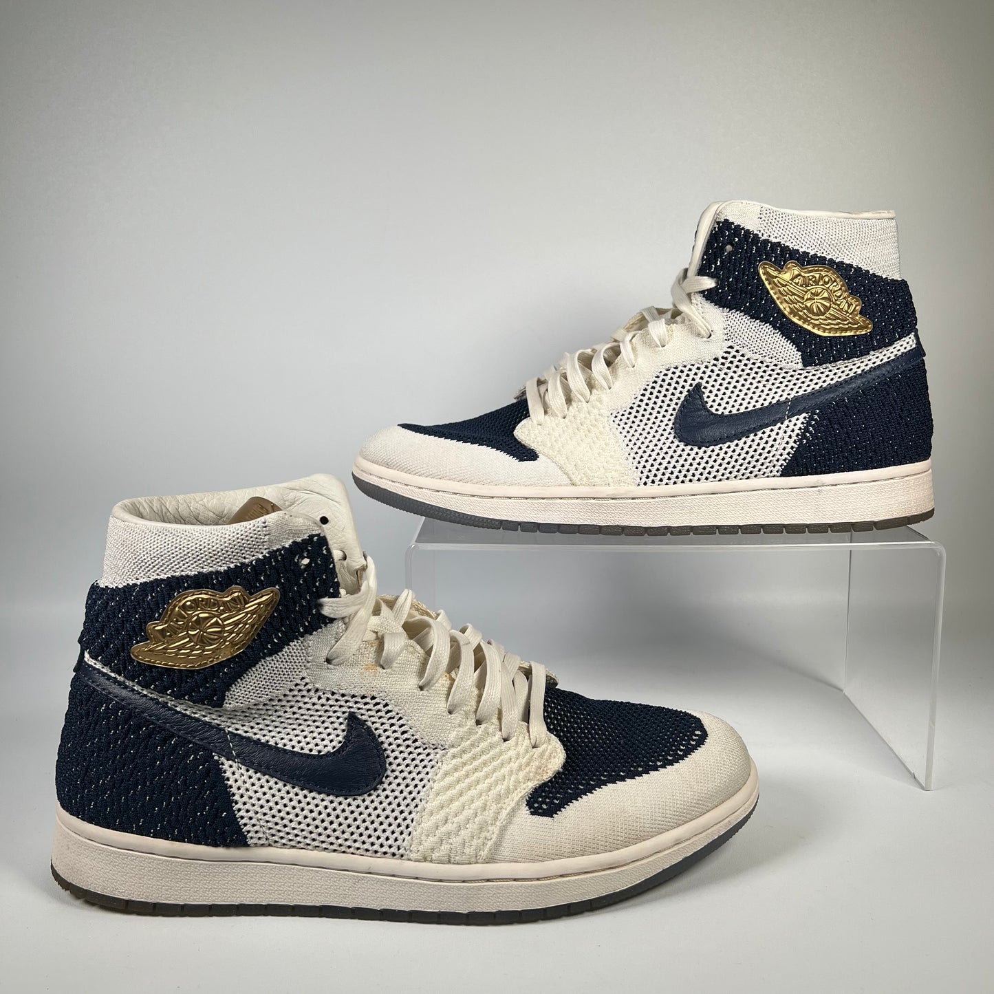 Jordan 1 High Flyknit Derek Jeter RE2PECT (2017) Size 11 USED s19440