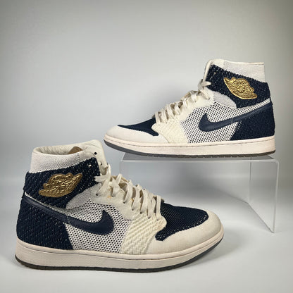 Jordan 1 High Flyknit Derek Jeter RE2PECT (2017) Size 11 USED s19440