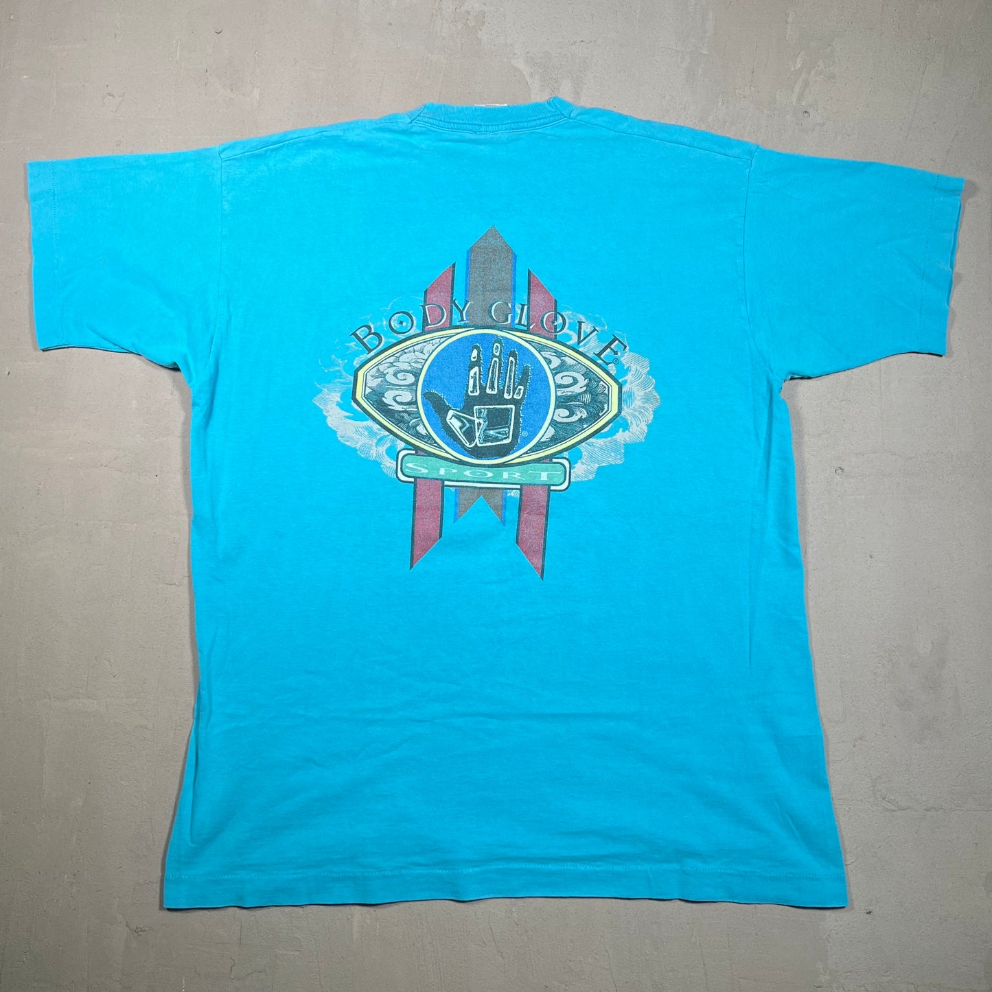 1990s Body Glove Blue Tee Size XL USED v19192