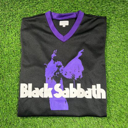Supreme Black Sabbath Black/Purple Hockey Jersery (2016) Size Medium USED x16215