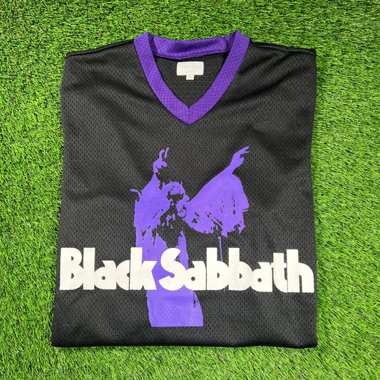 Supreme Black Sabbath Black/Purple Hockey Jersery (2016) Size Medium USED x16215