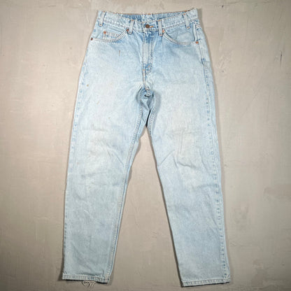1980s Levis 550 Orange Tab Blue Jeans Size 32 USED v19128
