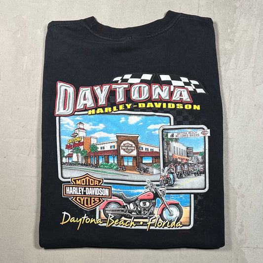 2004 Harley Davidson Bike Week Black Pocket Tee Size Large USED v19220