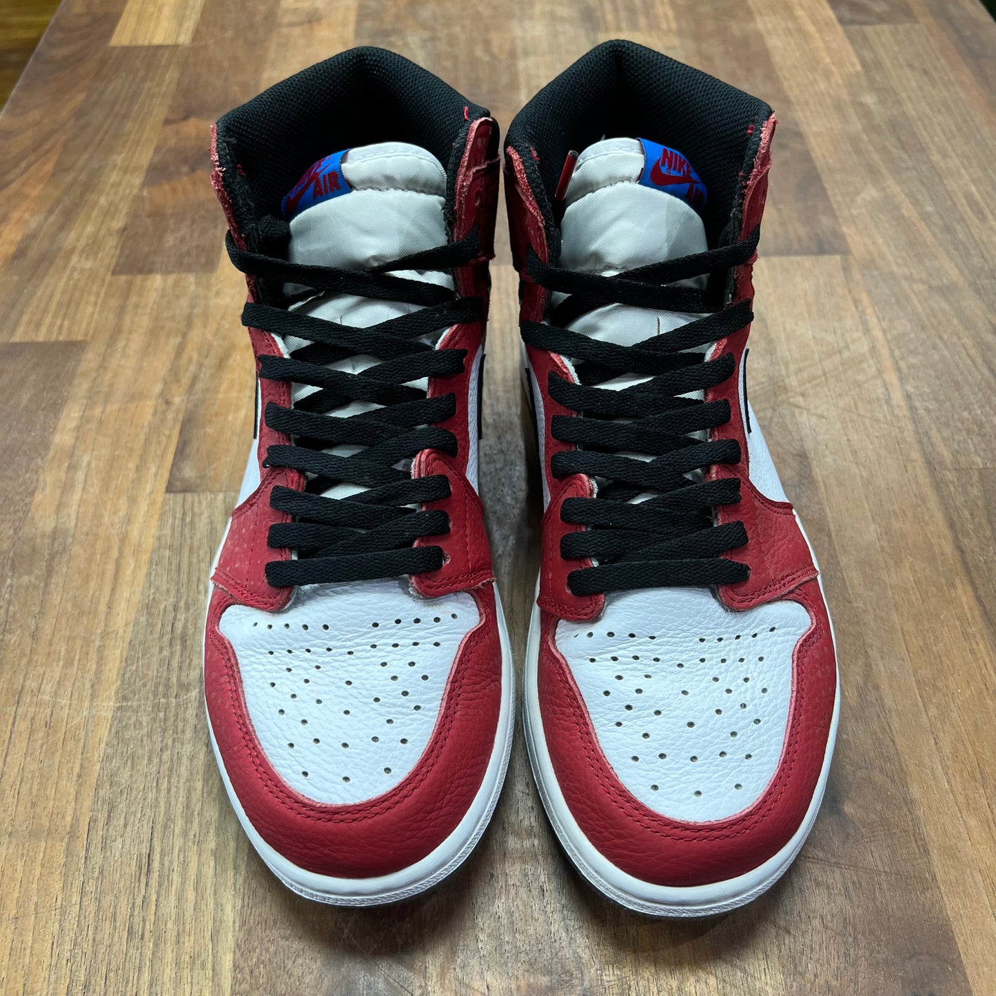 Jordan 1 Spiderman Origin Story 2018 Size 9.5 USED s17184