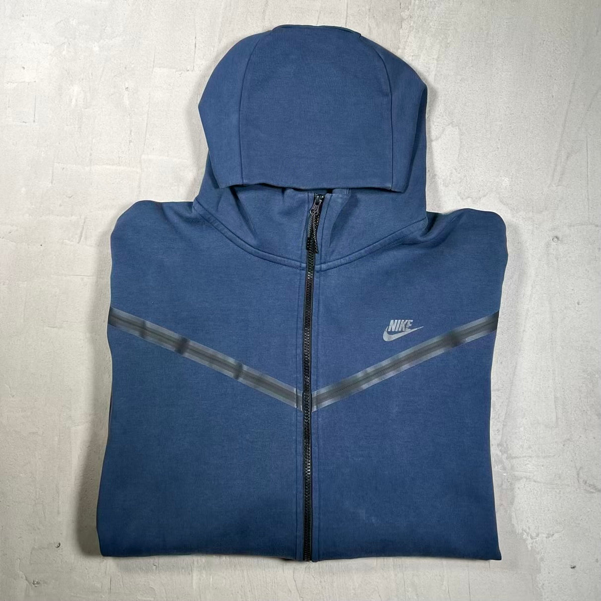 Nike Tech Navy Blue Zip Up Hoodie Size 3XL USED v20248