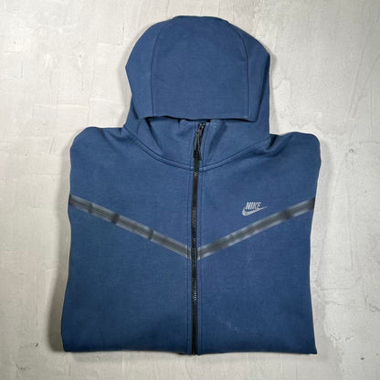 Nike Tech Navy Blue Zip Up Hoodie Size 3XL USED v20248