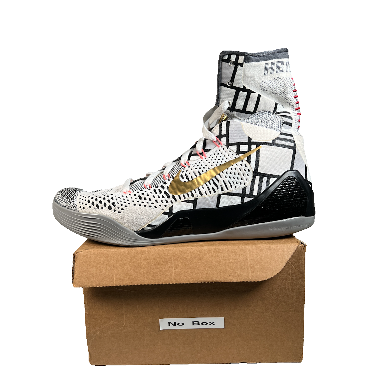 Nike Kobe 9 Elite Gold Fundamentals (2014) Size 10.5 USED s22864