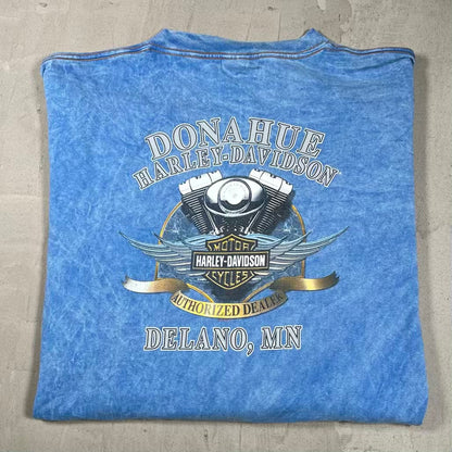 2003 Harley Davidson Washed Blue "1903" Longsleeve Size Large USED v20072