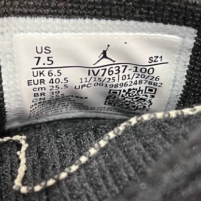 Jordan 15-23RE Black Muslin (2026) Size 7.5 NEW s22367