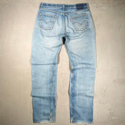 2002 Levi's 501 Blue Denim Jeans Size 38 USED v20437