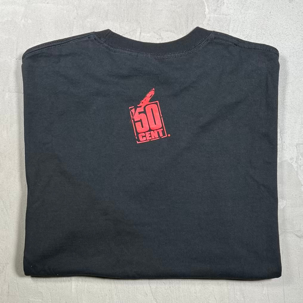 Y2K 50 Cent "Bulletproof" Black Tee Size XL USED v20218