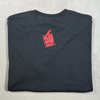 Y2K 50 Cent "Bulletproof" Black Tee Size XL USED v20218