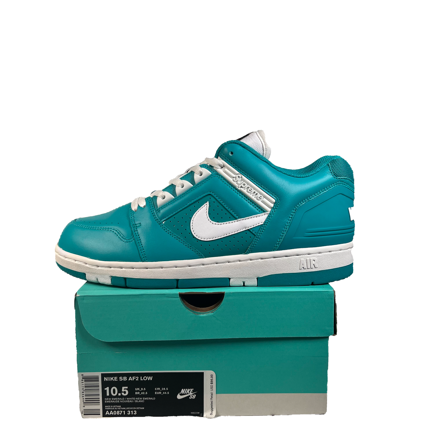 Nike SB Air Force 2 Low Supreme Blue (2017) Size 10.5 USED s22442