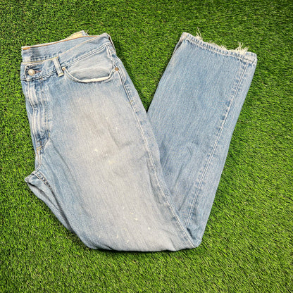 Polo Ralp Lauren Paint Paint Splatter Blue Jeans Size 36 USED v18410