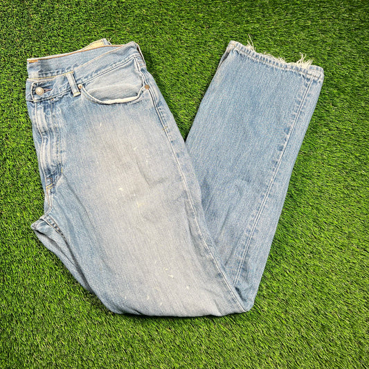 Polo Ralp Lauren Paint Paint Splatter Blue Jeans Size 36 USED v18410