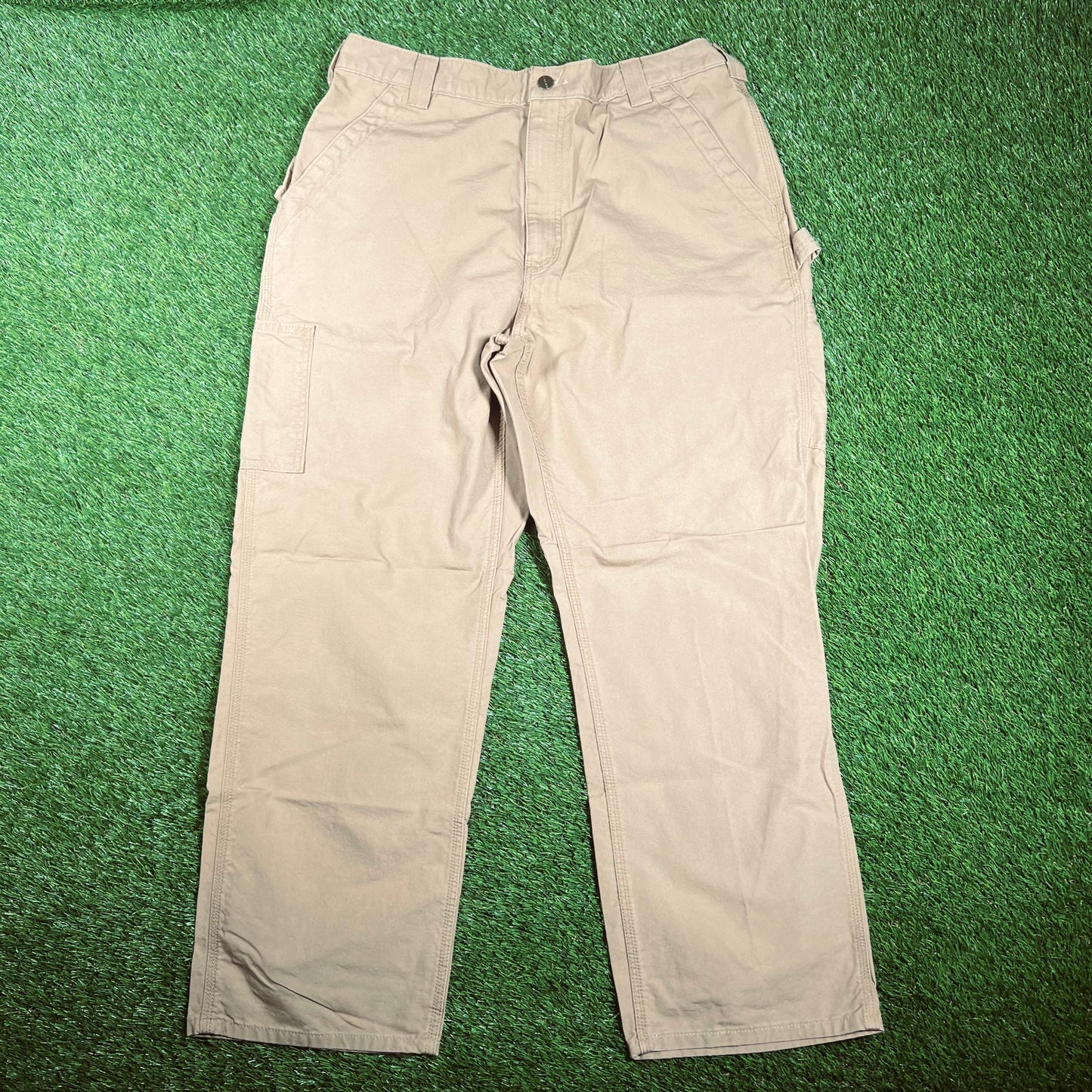 Carhartt Tan Work Wear Pants Size 36x30 USED v18077