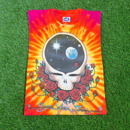 1992 Grateful Dead Space Your Face Tie Dye Tour Tee Size Large USED v16555