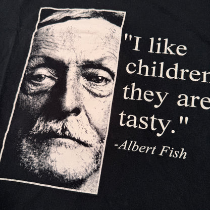 1990s Albert Fish "I Like Children" Black Tee Size Large USED v17664