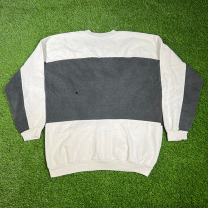 1990s Montreal Canada White/Black Crewneck Size Large USED v16536