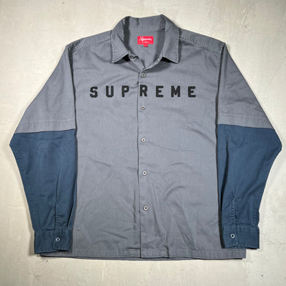 Supreme 2-Tomne Work Shirt Dark Grey (2020) Size Large USED x17513