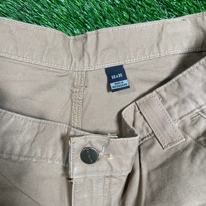 Carhartt Tan Work Wear Pants Size 36x30 USED v18077