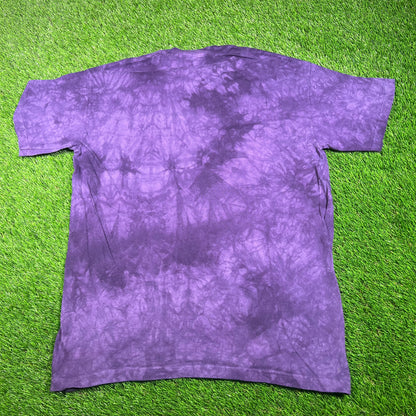 Modern The Mountain Dolphins Purple Tie Dye Tee Size Large USED v17715