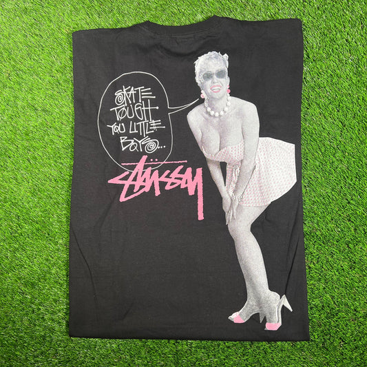 Stussy "Skate Tough" Black Tee Size XL NEW x15785