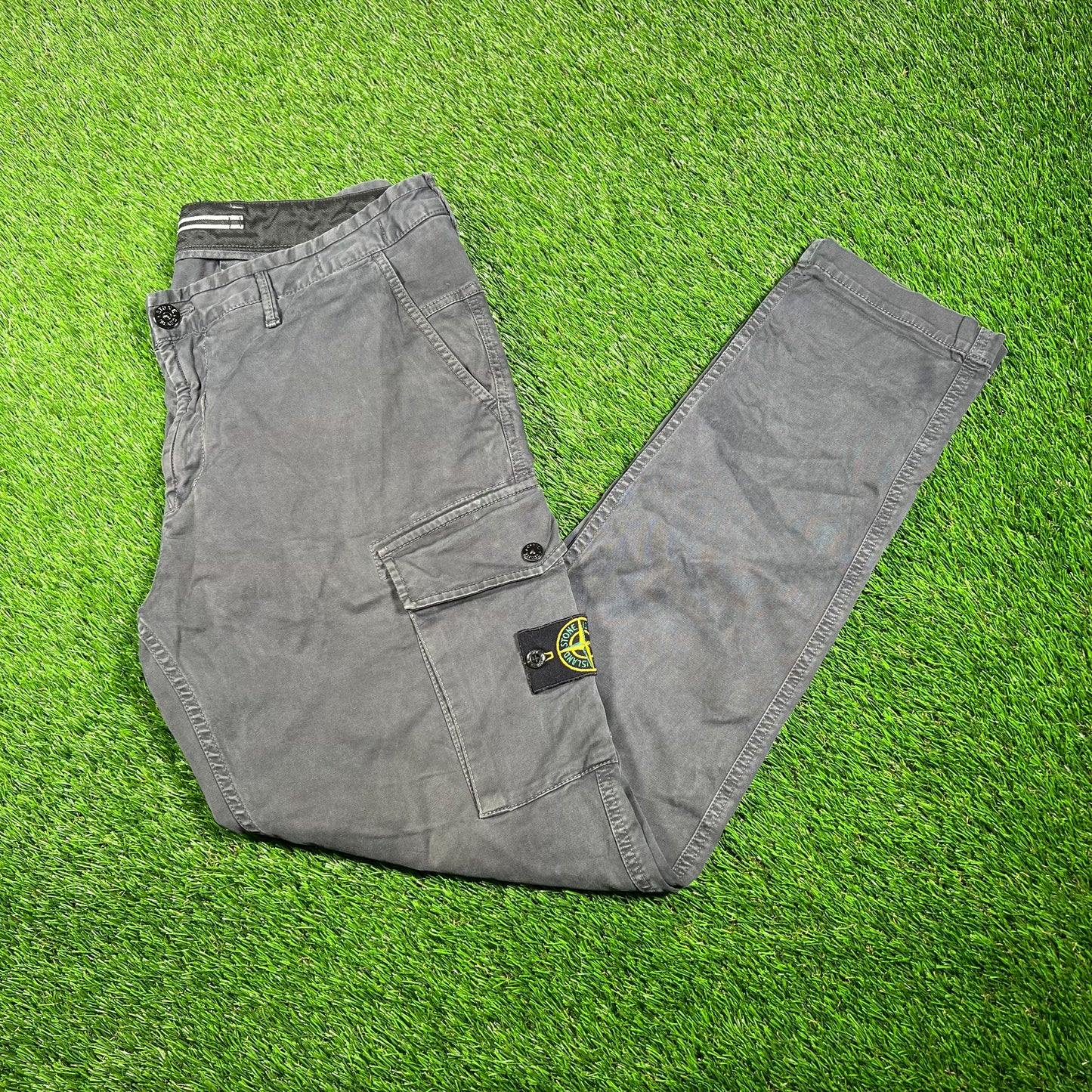 Stone Island Cargo Washed Grey Pants Size 34 USED x15441