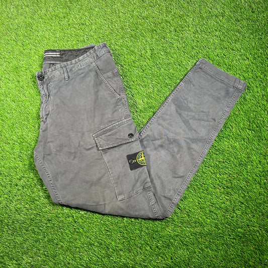Stone Island Cargo Washed Grey Pants Size 34 USED x15441