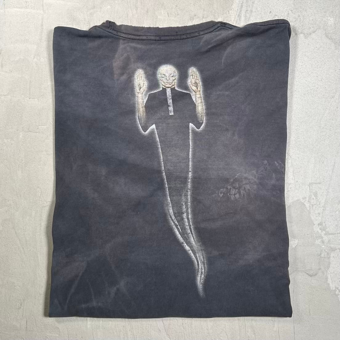 Y2K Tool Los Angeles Washed Black Tee Thrashed Size XL USED v20336