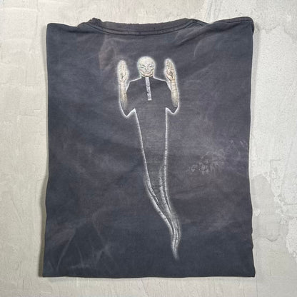 Y2K Tool Los Angeles Washed Black Tee Thrashed Size XL USED v20336