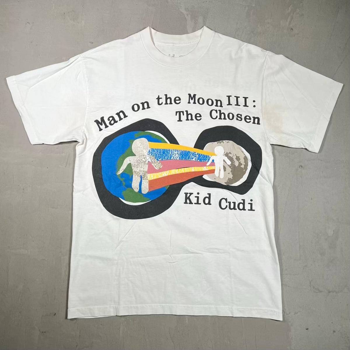 Kid Cudi CPFM Man On The Moon White Tee Size Medium USED x18250