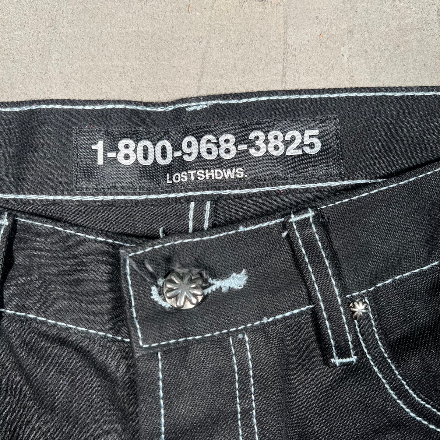 Lostshdws Black/Light Blue Black Jeans Size 36 USED x17459