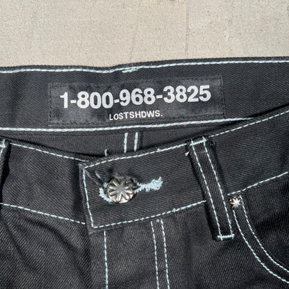 Lostshdws Black/Light Blue Black Jeans Size 36 USED x17459