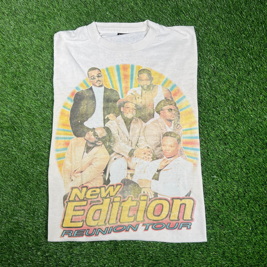 1997 New Edition Reunion Tour White Longsleeve Size Large USED v18105