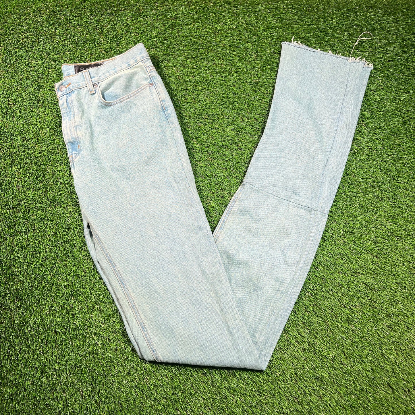 Vale OG Super Stacked Blue Washed Jeans Size 34x36 USED x16380