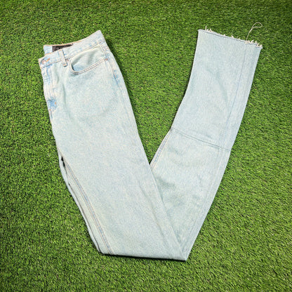 Vale OG Super Stacked Blue Washed Jeans Size 34x36 USED x16380