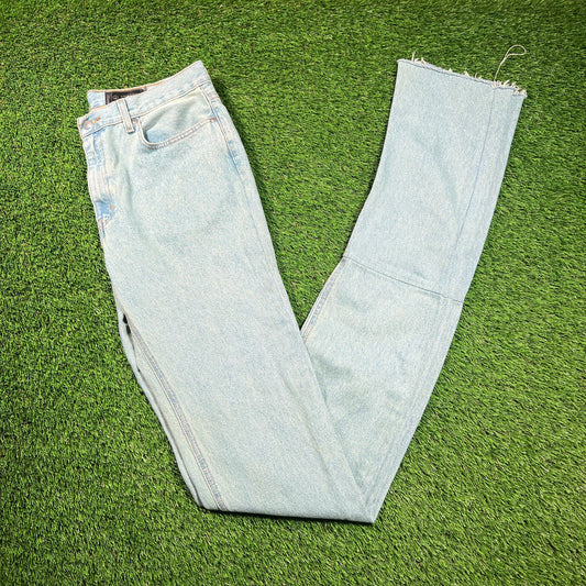Vale OG Super Stacked Blue Washed Jeans Size 34x36 USED x16380