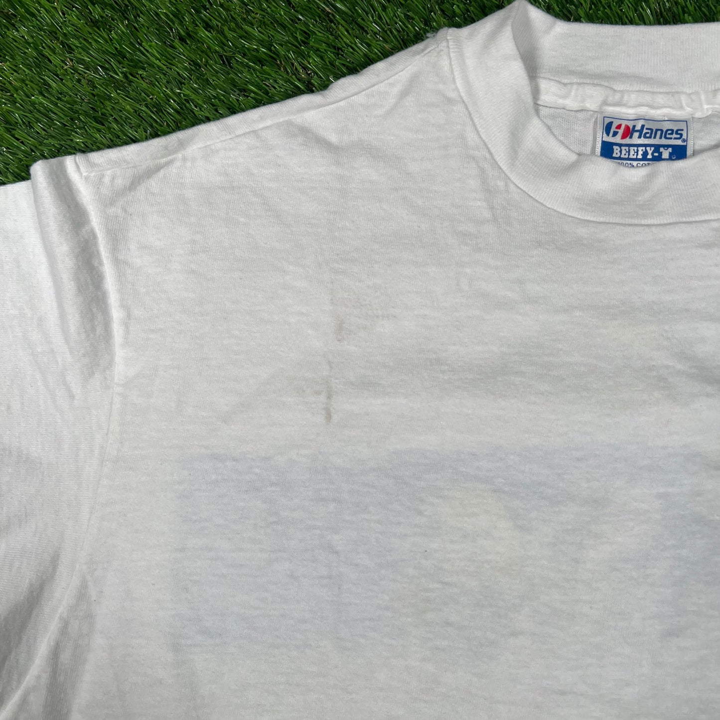 1989 Margate NJ Beach White Tee Size Large USED v18051