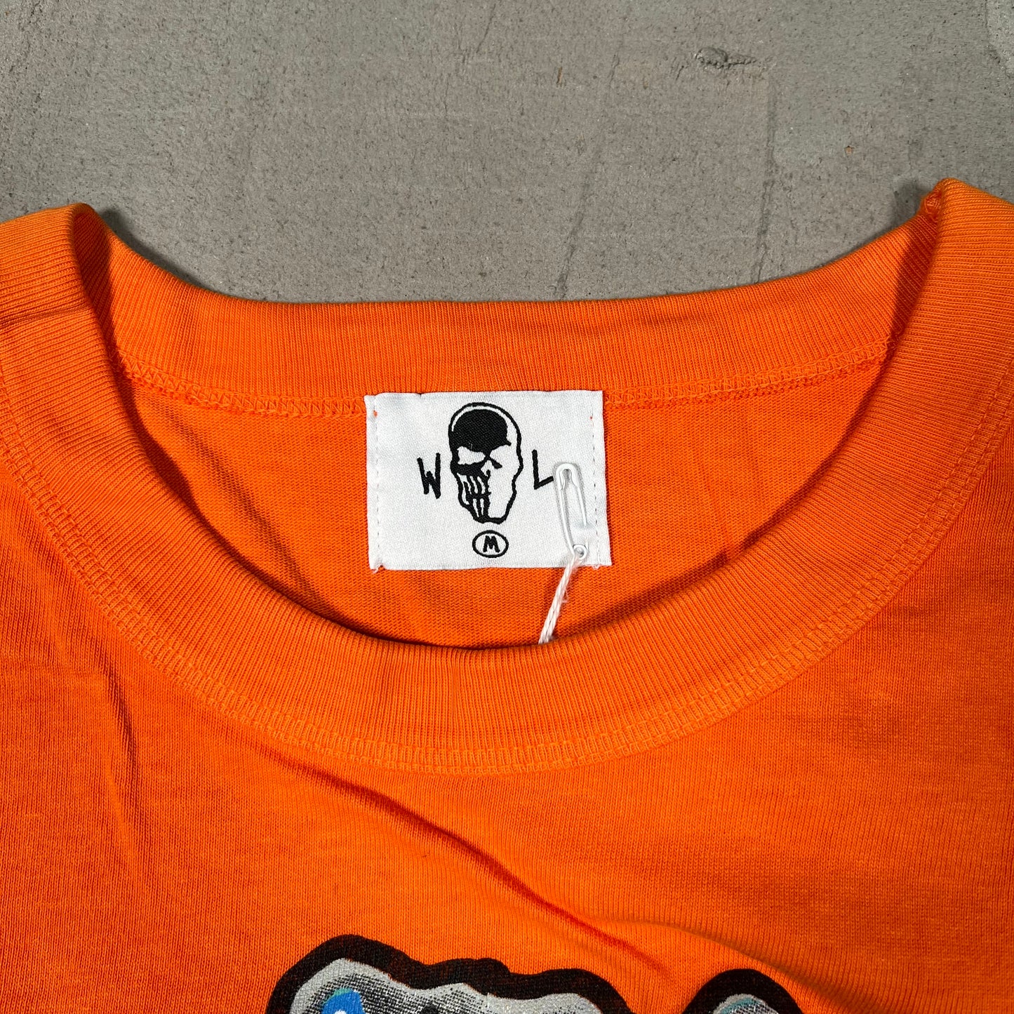 Warren Lotas New York Pick Up Basketball Orange Tee Size Medium NEW x11907