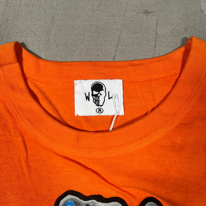 Warren Lotas New York Pick Up Basketball Orange Tee Size Medium NEW x11907