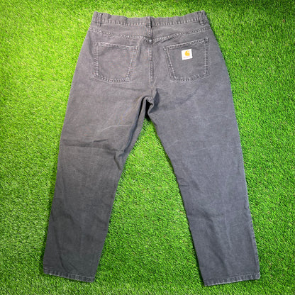 Y2K Carhartt Workwear Dark Navy Denim Pants Size 36 USED v18709