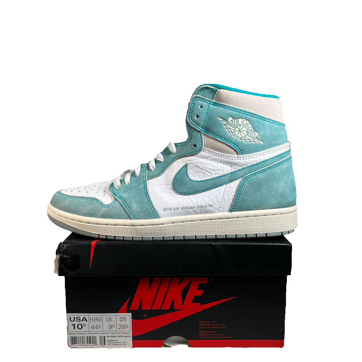 Jordan 1 Turbo Green (2019) Size 10.5 USED s22829