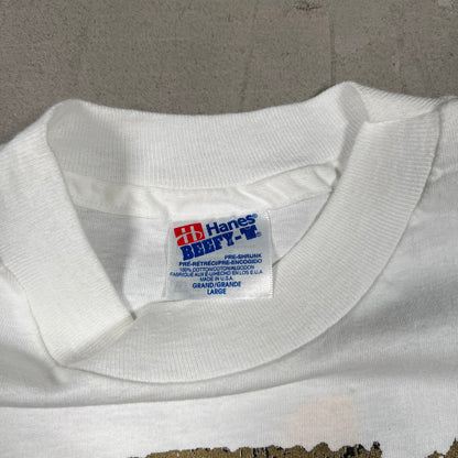 1992 U2 Outside Broadcast Tour White Tee Size Large USED v16612