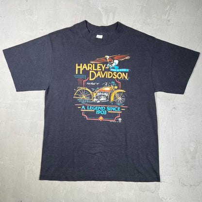 1987 Harley Davidson A Legend Milwaukee Plant Tour Black Tee Size Large USED v20227