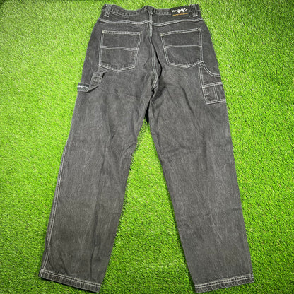 Y2K Moffat Collection Black Denim Jeans Size 36 USED v17023